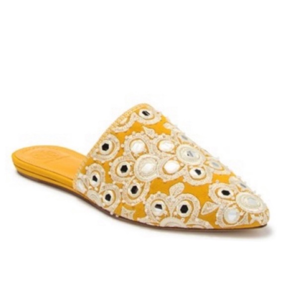 NWT Tory Burch Elora Gold India Mirrored Flats Women’s Size 9.5 - Picture 8 of 8